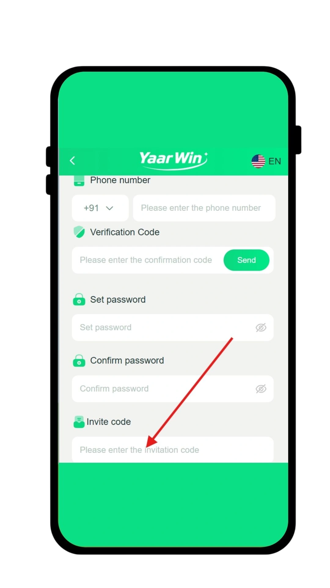 Enter the invite code